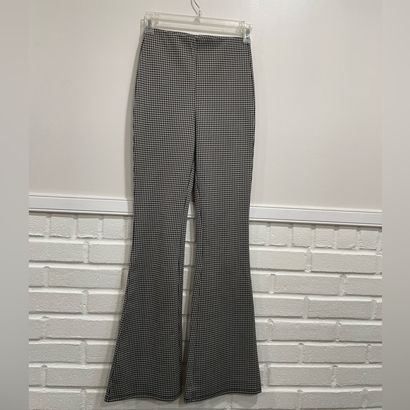 H&M houndstooth print flare pants - Picture 1 of 3